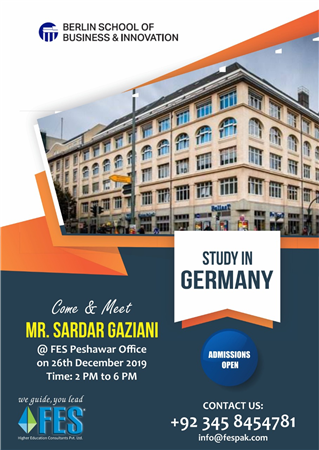 Saradr Gaziani Representative Of Berlin School Of Business And Innovation Germany