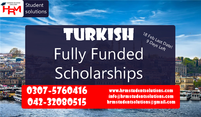 Fully Funded Scholarships In TURKEY
