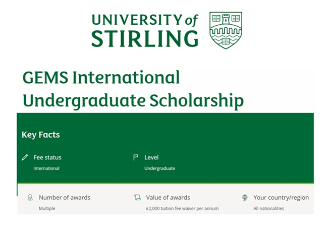 University of Stirling Full Schlorships