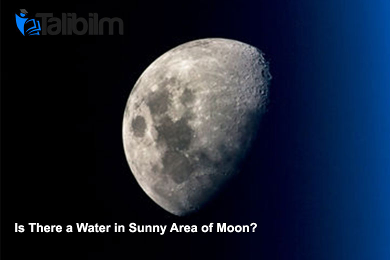 Is there a water in sunny area of moon?